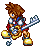 Sora's in-battle animation in Kingdom Hearts Chain of Memories.