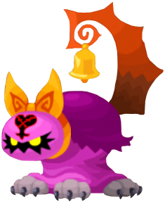 The Wily Cat (ワイリーキャット, Wairī Kyatto?) Heartless accompanying the Mrs. Insolent Heartless Boss from quest 660.