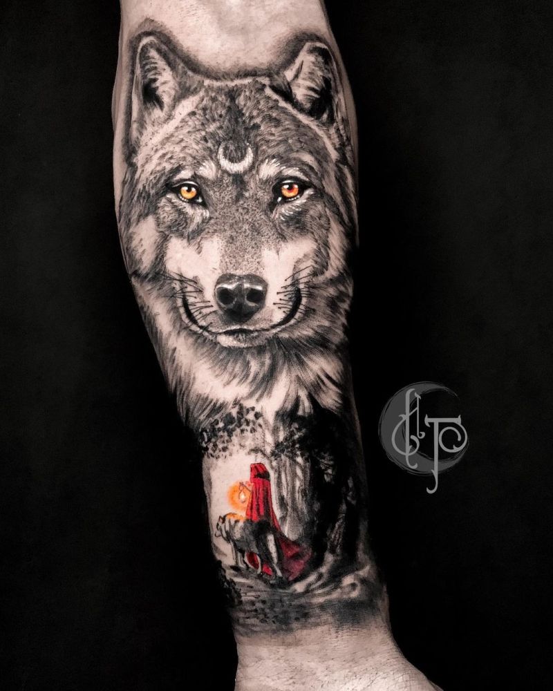 beautiful wolf tattoos