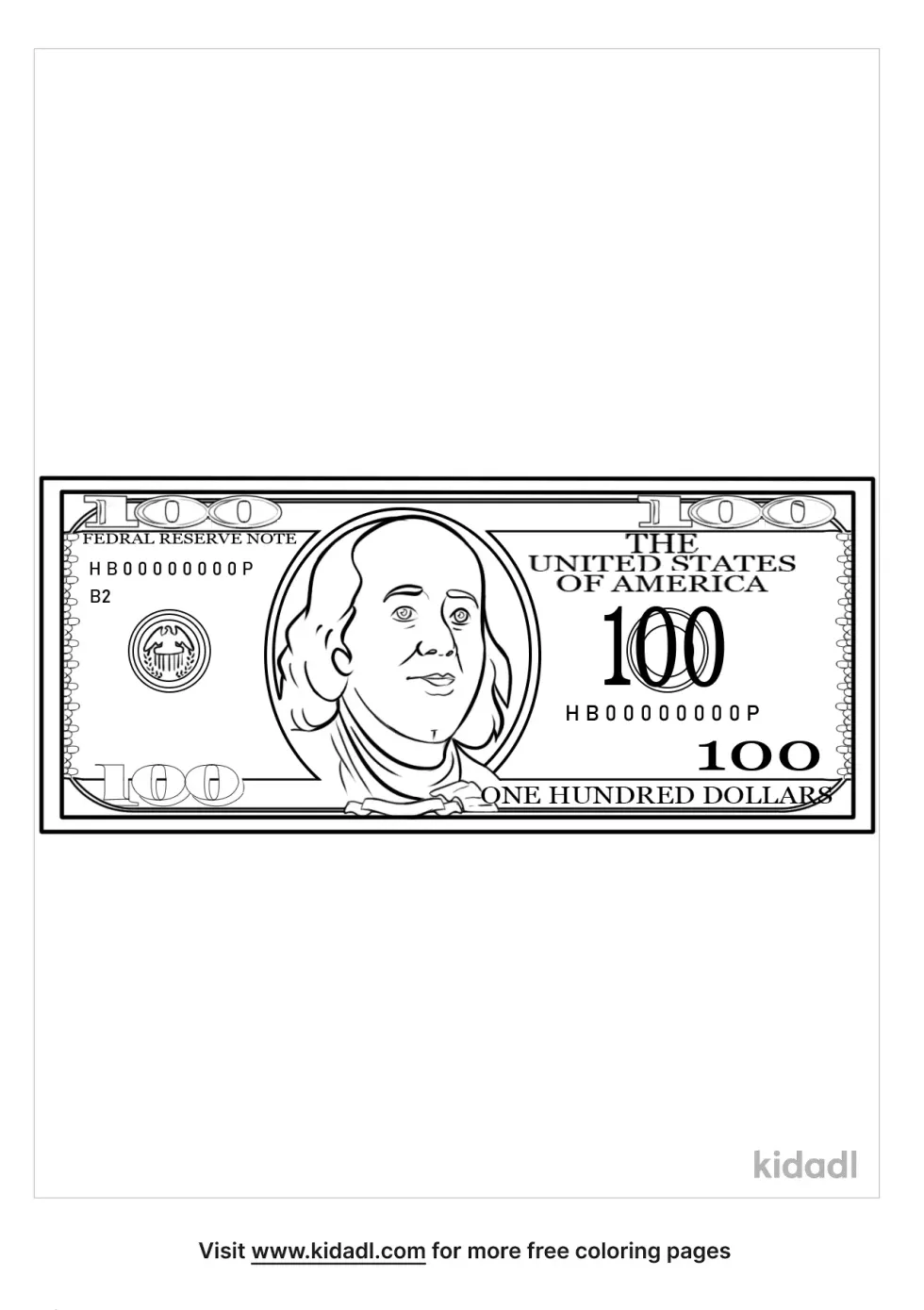 100 Dollar Bill | Kidadl