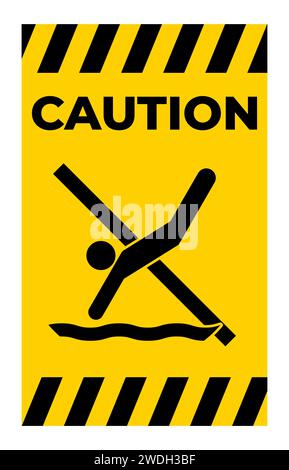 No Diving Sign, No Diving Stock Vector