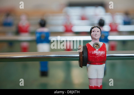 Foosball table, close-up Stock Photo