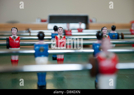 Foosball table, close-up Stock Photo