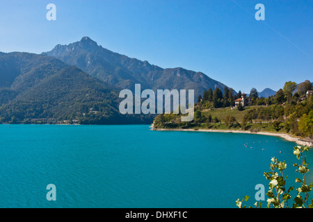 Mountain Lake Lago di Ledro Stock Photo