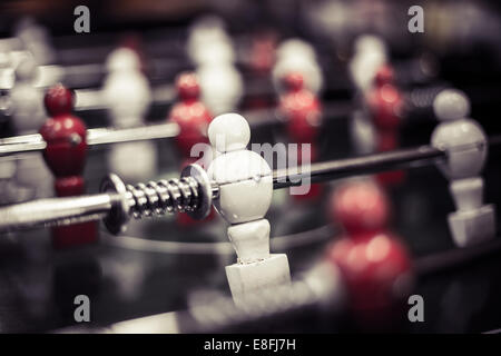 Close-up of foosball table Stock Photo