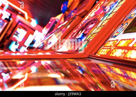 Games in amusement arcade Stock Photo