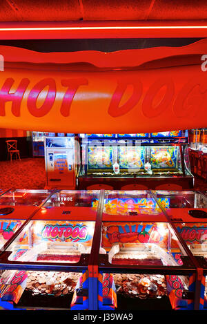 Games in amusement arcade Stock Photo