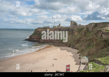 Tynemouth castle and priory Stock Photo