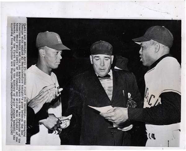 Willie Mays - WILLIE MAYS (b. 1931) : First Negro Captains in the Major Leagues, 1965