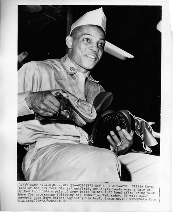 Willie Mays - WILLIE MAYS (B. 1931)<br>GI Joe, 1952