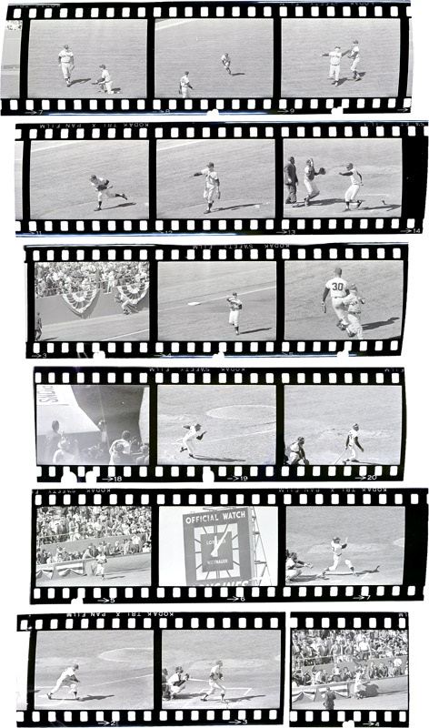 Willie Mays - 1962 World Series Final Game Original Negatives (18 negs)