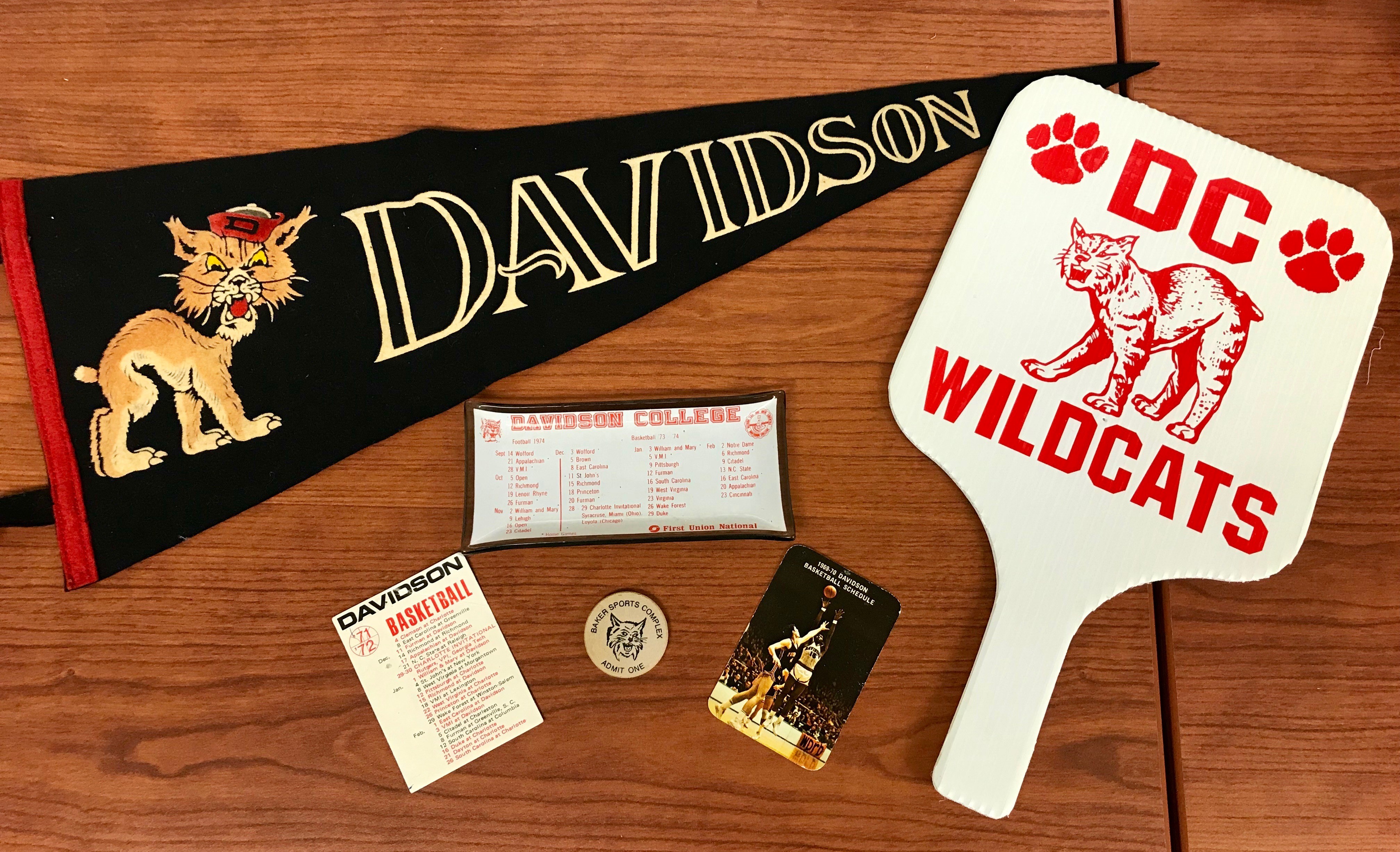 Image of various artifacts with wildcat logo