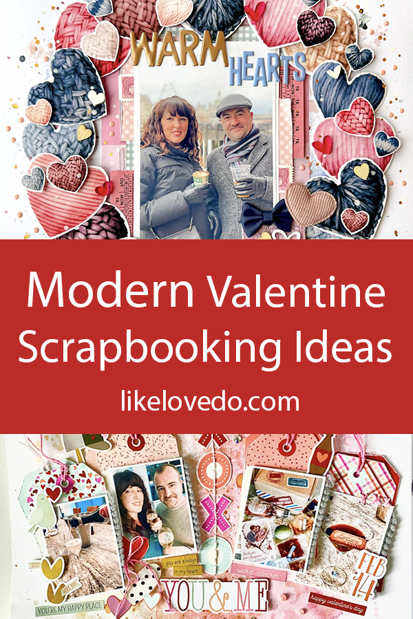 Modern Valentine Scrapbooking Ideas pin