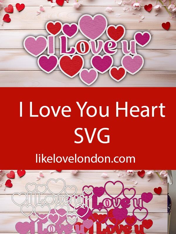 Layered I Love U SVG