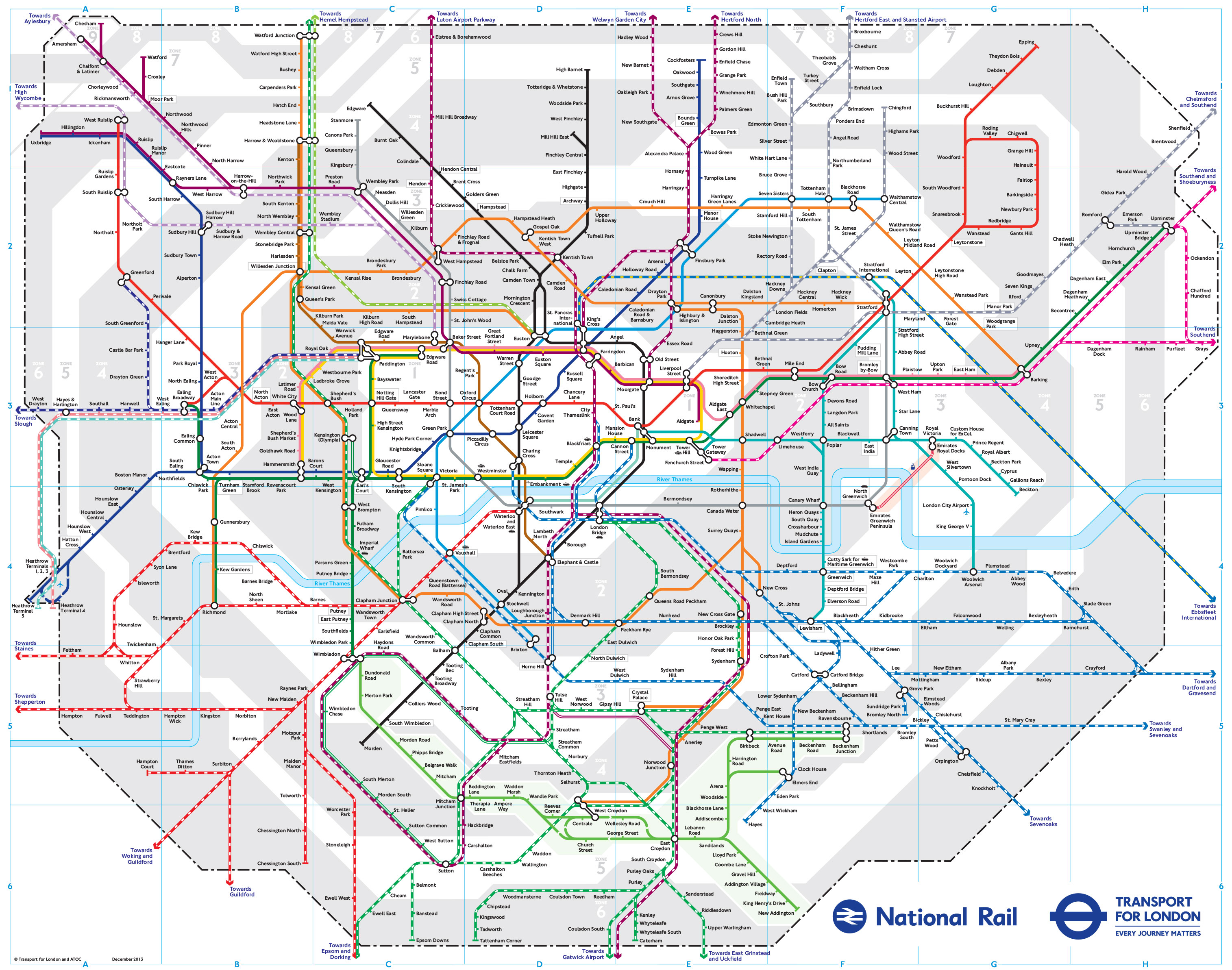 Map Of London Trains Stations - Map Of Rose Bowl