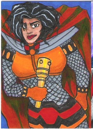 Big Barda sketch card..