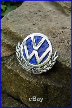 Vintage German VW Logo - Vintage GERMAN Volkswagen VW Bug COX Beetle 100000 km Car Badge ...