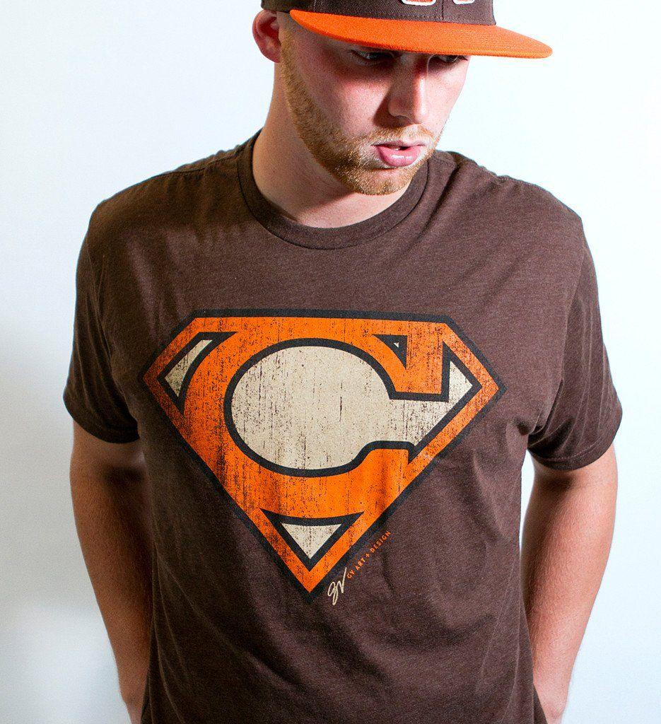 Brown Superman Logo - Cleveland Super C Orange And Brown Edition. GV Art And Design