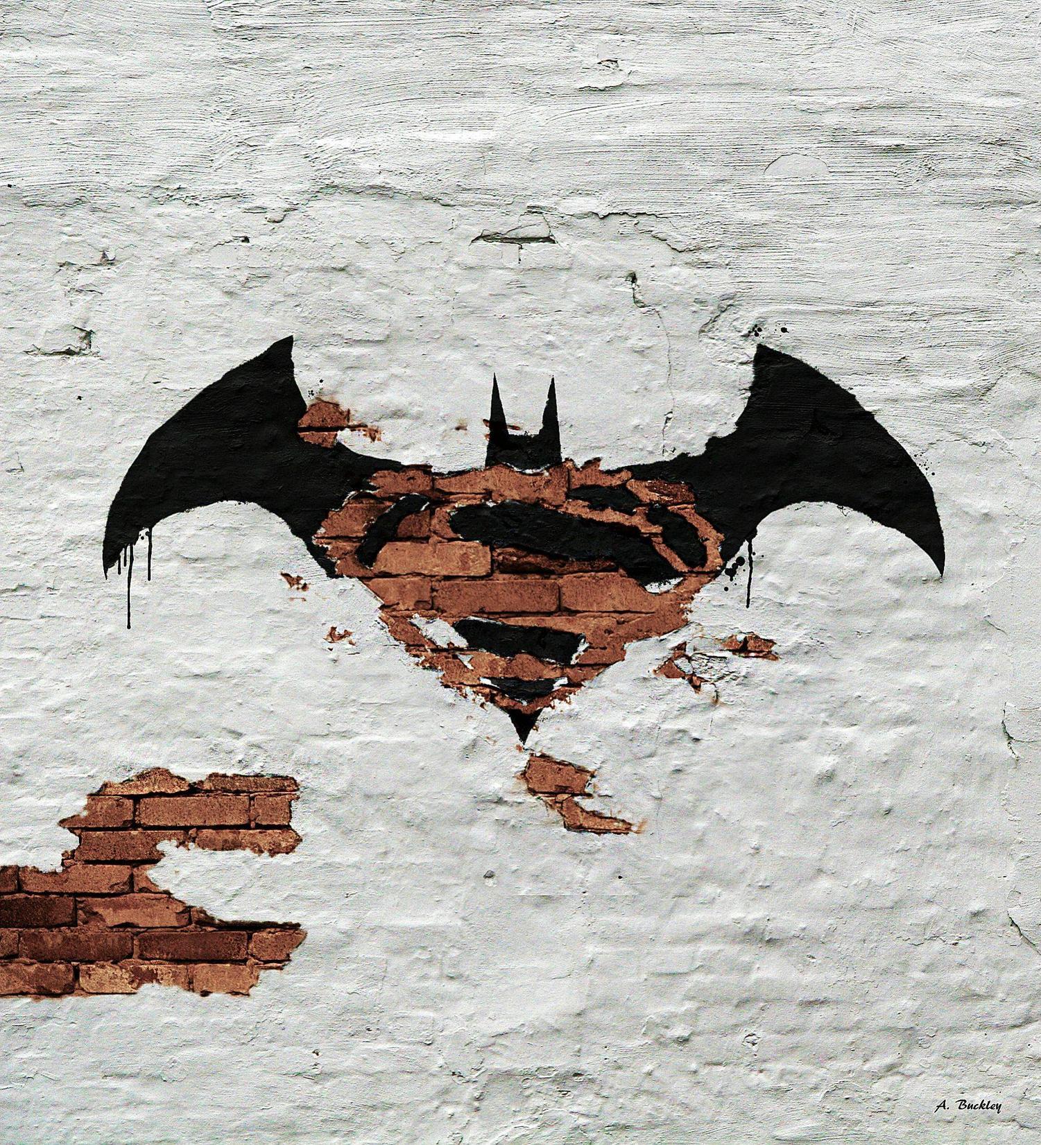 Brown Superman Logo - So This Is My Version Of The Batman Superman Logo