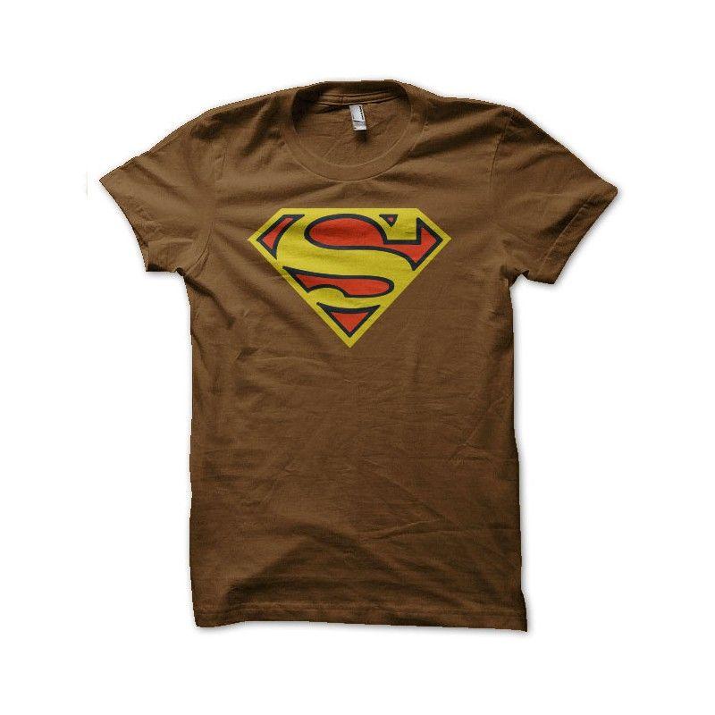 Brown Superman Logo - Superman Brown T Shirt