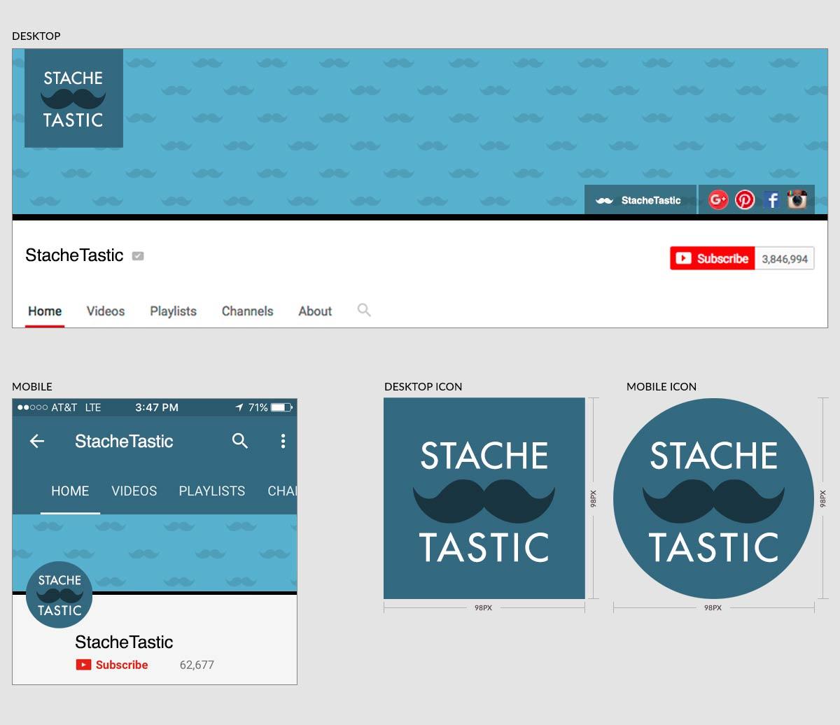 YouTube Size Channel Logo - Youtube channel vector transparent stock size - RR collections