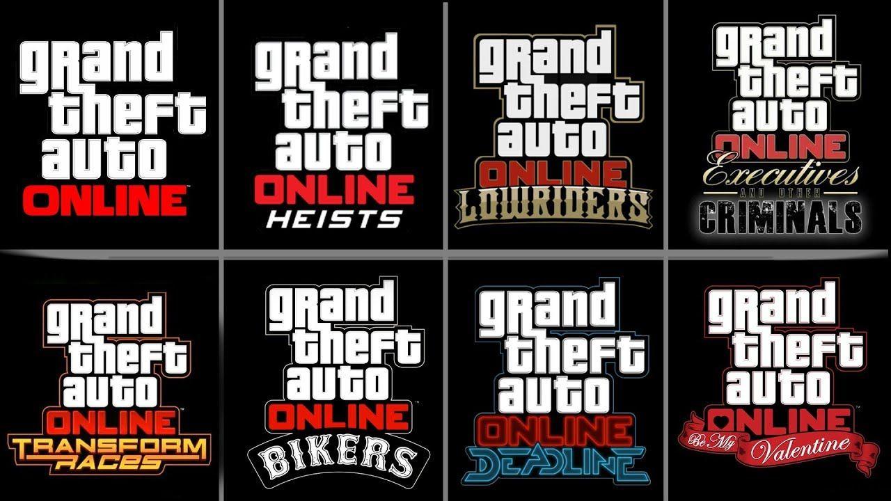 GTA Logo - All GTA ONLINE DLC Logo animation compilation 2018