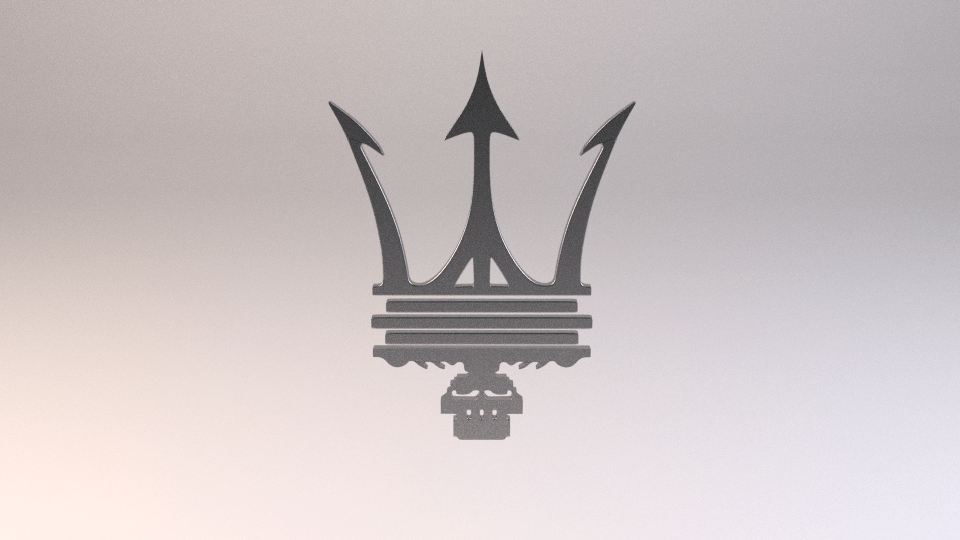 Maserati Logo - Maserati Logo 3D Model in Parts of auto 3DExport