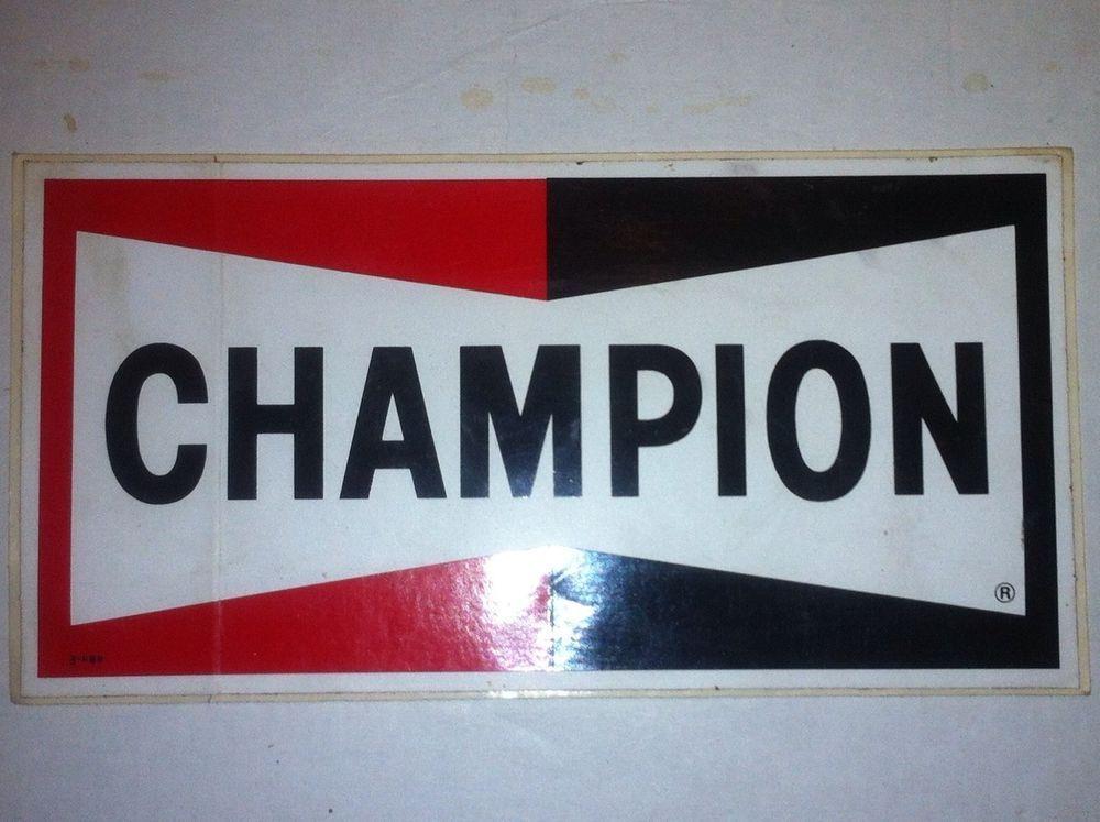 1960'S Racing Logo - CHAMPION Spark Plugs - Original Vintage 1960's 70's Racing Decal ...