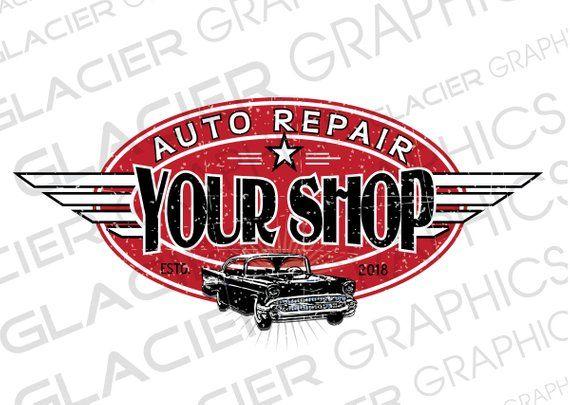 Custom Body Shop Logo - Custom Vintage Auto Shop Logo Custom Auto Body Logo Custom