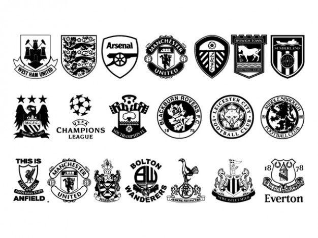 Black and White Football Team Logo - A black and white vector icon the football club i m not sure - Logo ...