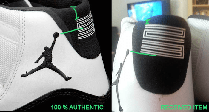 Fake Jordan Logo - 25 Ways to Tell If Your Jordan 11s Are Fake or Real