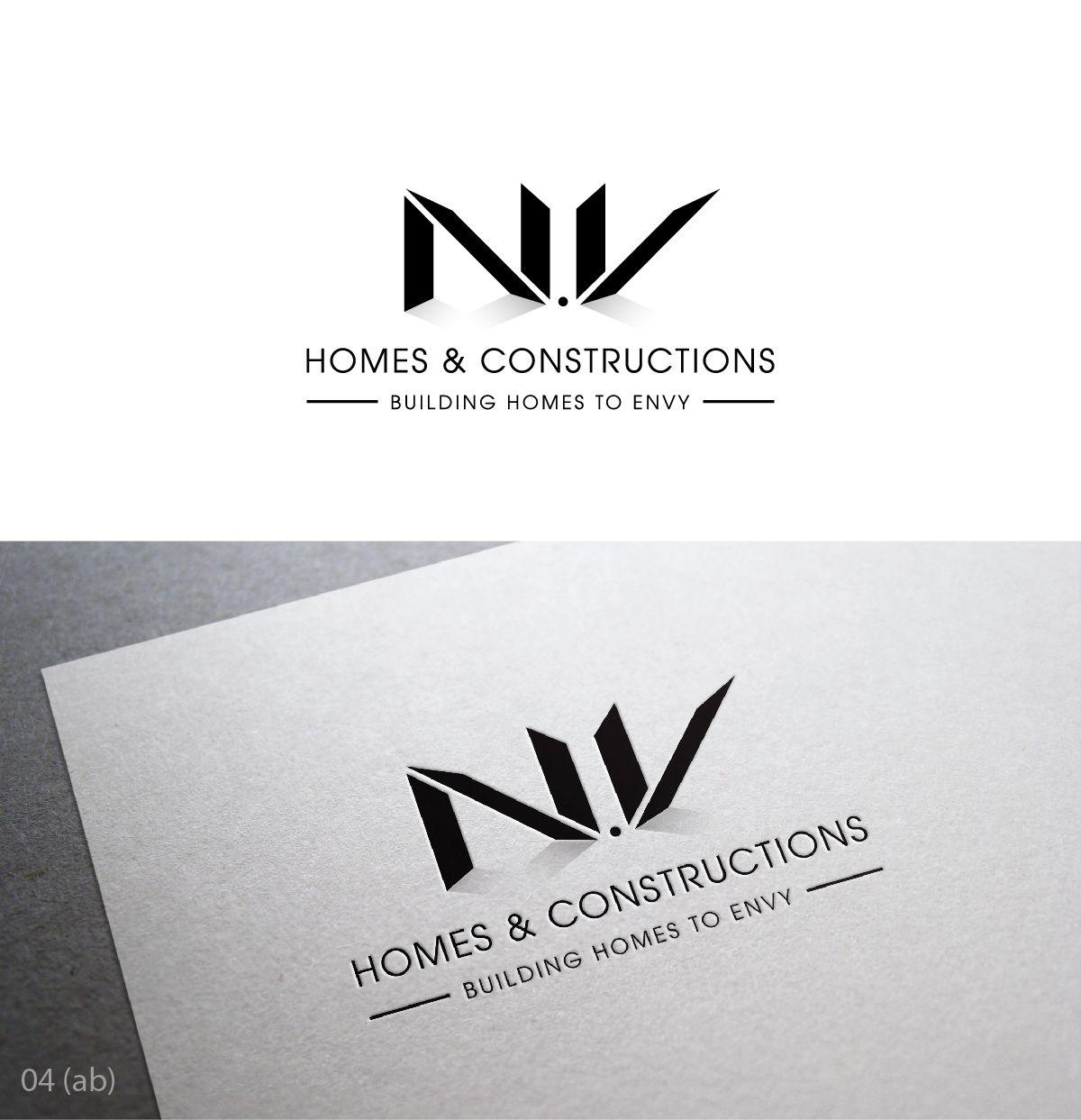 NV Logo - Business Logo Design for N.V homes & constructions. Tag line ...