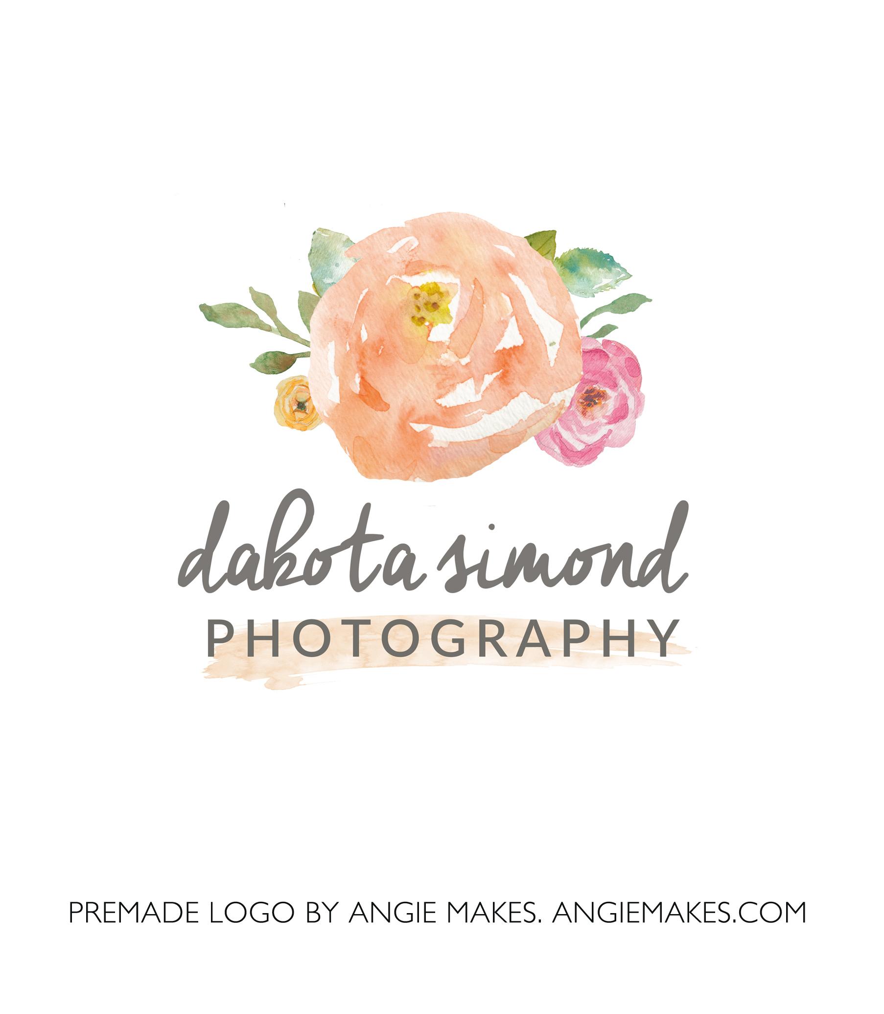 Floral Watercolor Logo - Watercolor Floral Logo