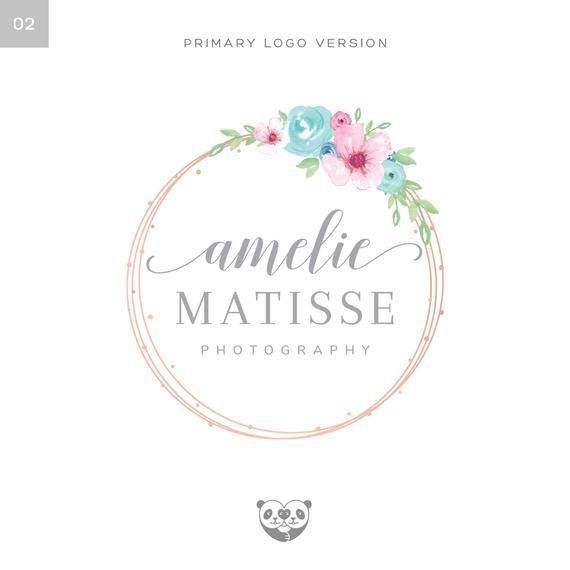 Floral Watercolor Logo - Floral Watercolor Logo Watercolor Logo Photography Logo | Etsy