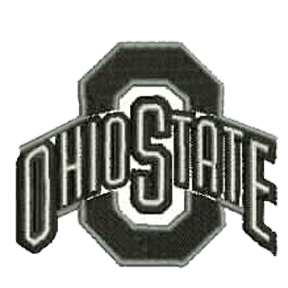 Black and White Football Team Logo - Ohio State Football Team-(Black White Grey) Embroidered Patch