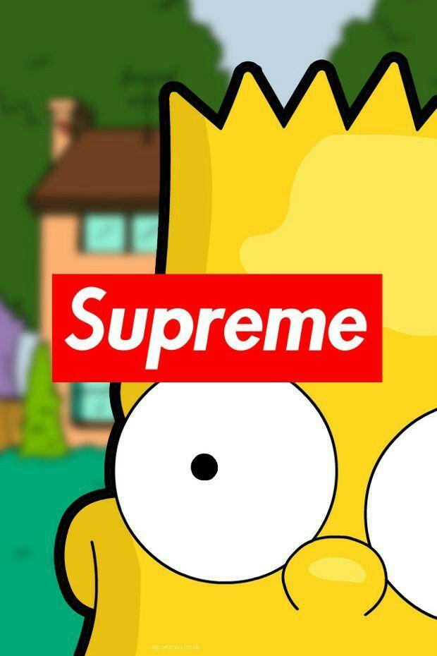 Lit Supreme Cartoon Logo - SIMPSONS X SUPREME | SUPREME in 2019 | Pinterest | Iphone wallpaper ...