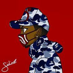 Lit Supreme Cartoon Logo - Bape crime | Dope supreme/bape/Nike toons | Pinterest | Dope art ...