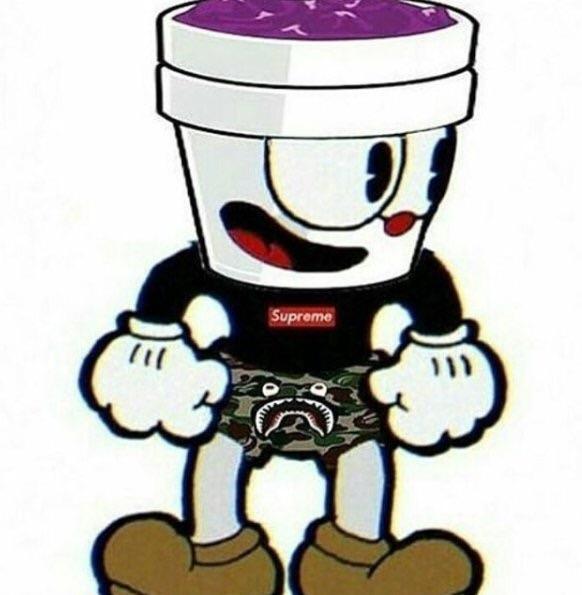 Lit Supreme Cartoon Logo - Lit Head : Cuphead