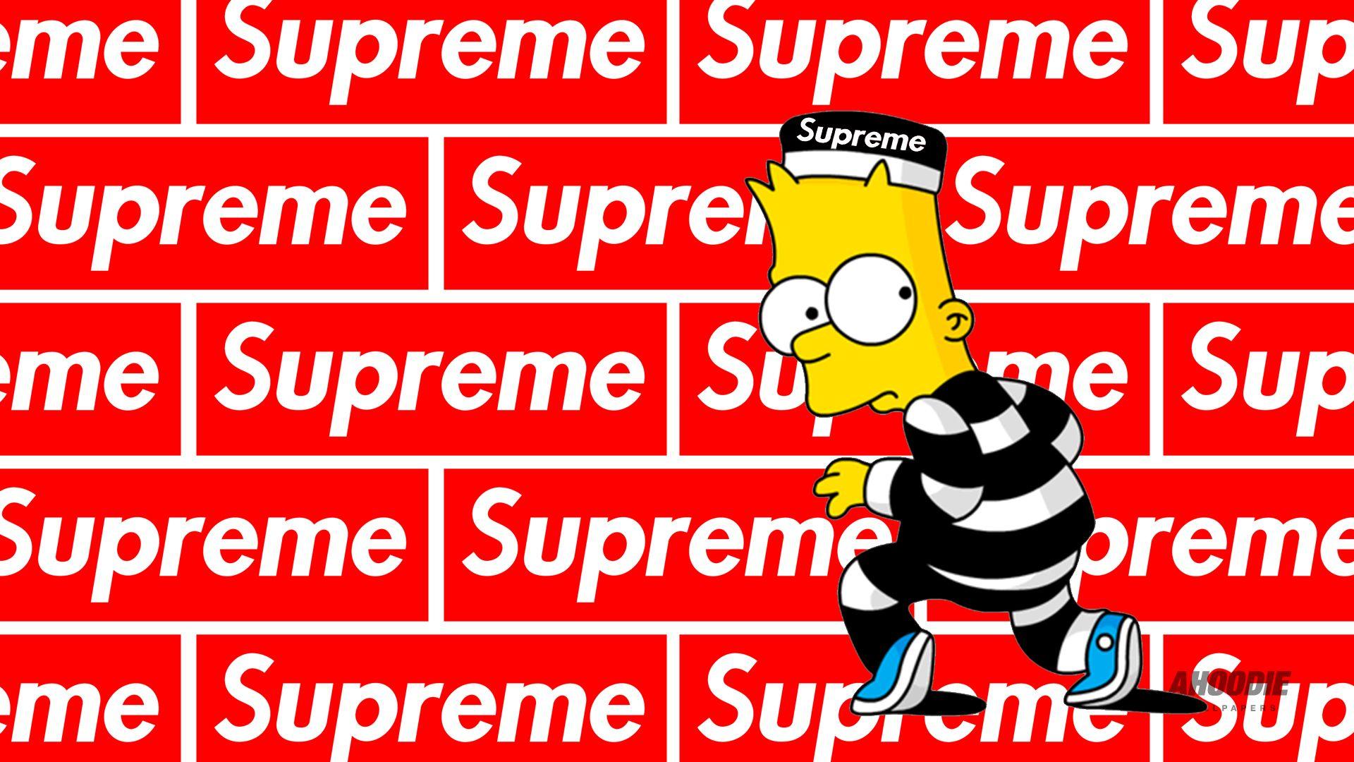 Lit Supreme Cartoon Logo - SIMPSON x SUPREME. | Lit | Supreme wallpaper, Supreme, Wallpaper