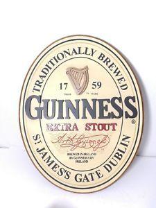 Harp Beer Logo - Official GUINNESS Extra Stout Harp Logo 18 x 14 Oval Wooden Beer