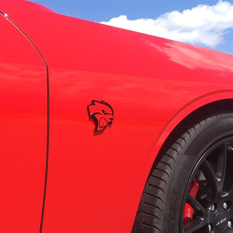 Black and White Dodge Hellcat Logo - Hellcat Side Badge