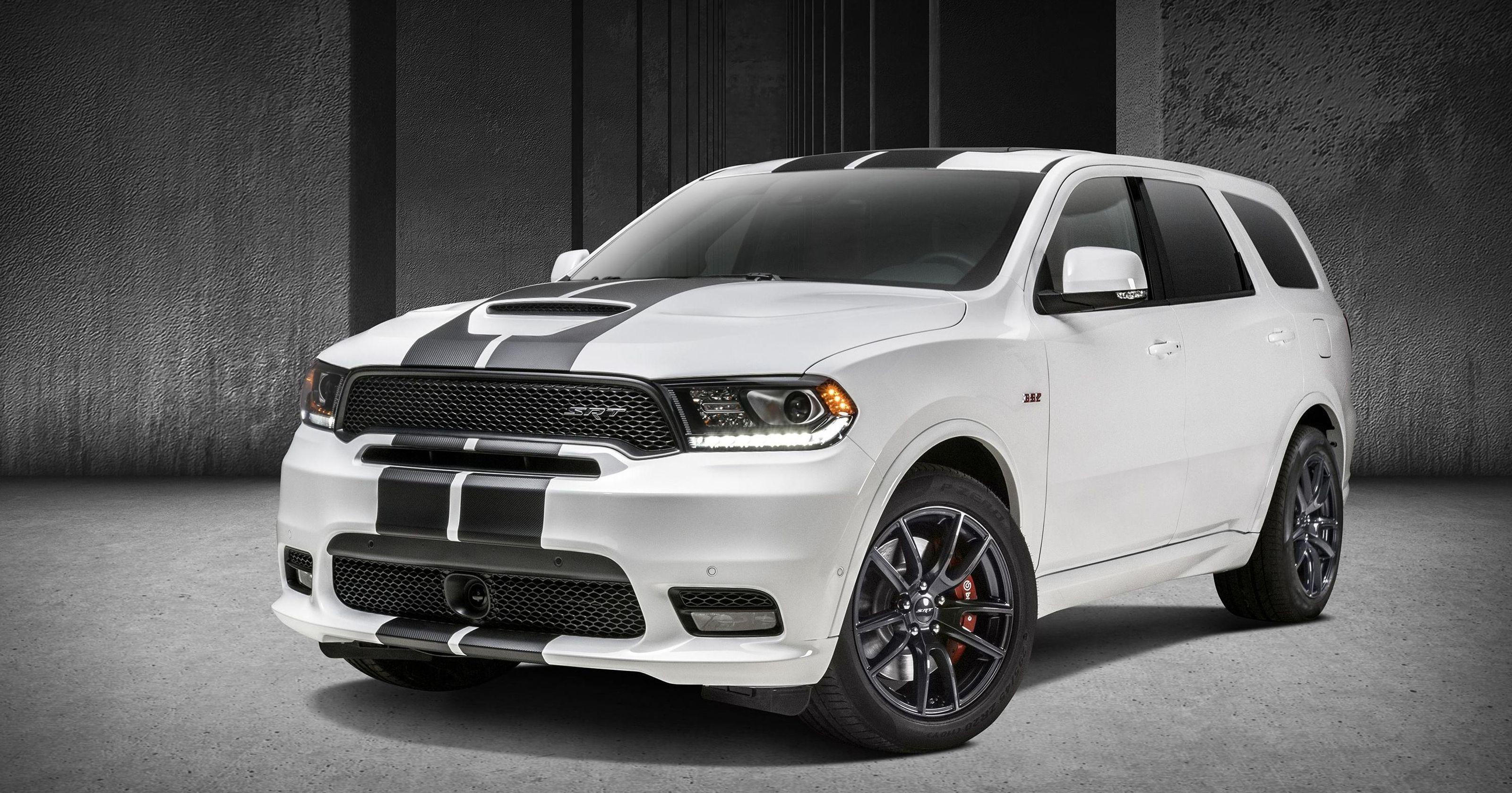 Black and White Dodge Hellcat Logo - Hellcat SUV' Durango SRT adds racing stripes