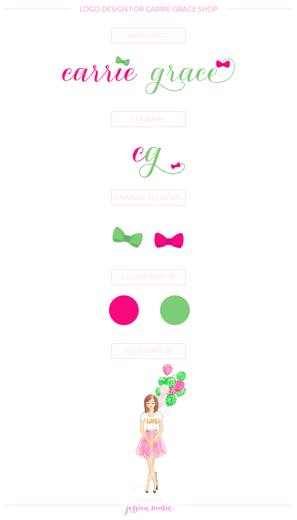 Preppy Logo - Custom Preppy Logo Design for Carrie Grace Shop — Simply Jessica Marie