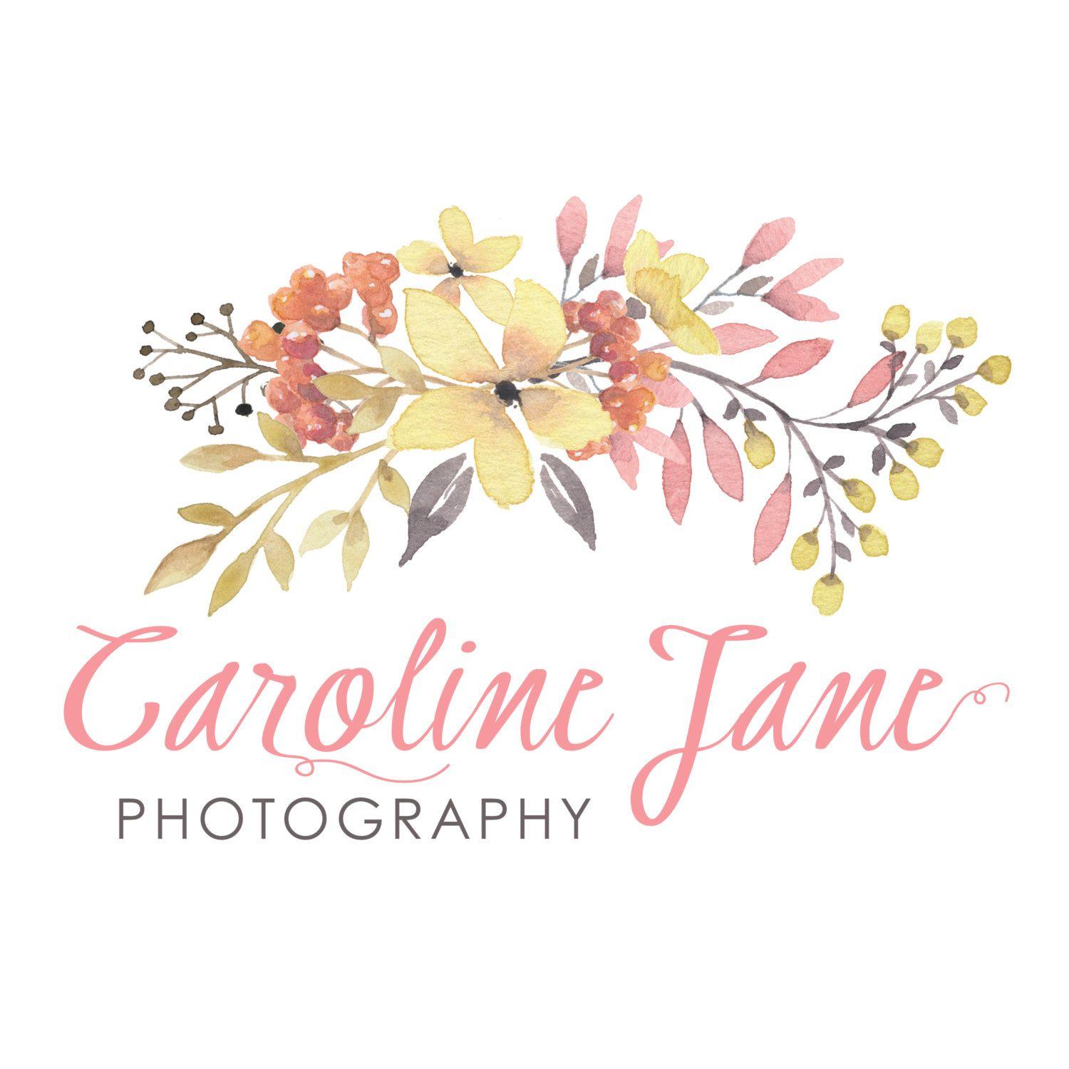 Floral Watercolor Logo - Floral Watercolor Logo and Watermark PL09 | Posy Prints Design