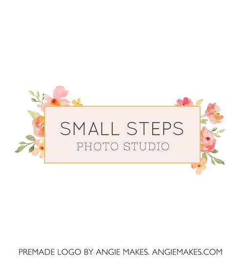 Floral Watercolor Logo - Modern Premade Logo