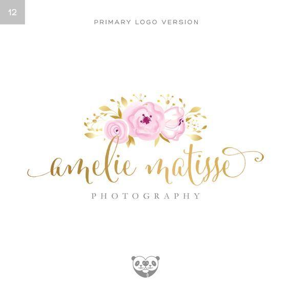 Floral Watercolor Logo - Flowers Watercolor Logo Floral Logo Digital Watercolor | Etsy