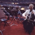 Luis Leguia plays the Carbon Fiber Cello at the Superbowl, Miami 2002 with the BSO