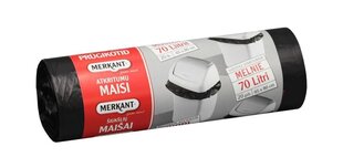 Atkritumu maisi Merkant 70 L melni 20 gab HD cena un informācija | Miskastes maisi | 220.lv