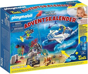 70776 PLAYMOBIL® City Action, Policijas meklēšana ūdenī Adventes kalendārs cena un informācija | Konstruktori | 220.lv