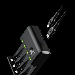 Зарядное устройство для аккумуляторов Green Cell GC VitalCharger Ni-MH AA и AAA с портами Micro USB и USB-C цена и информация | Зарядные устройства для фотокамер | 220.lv